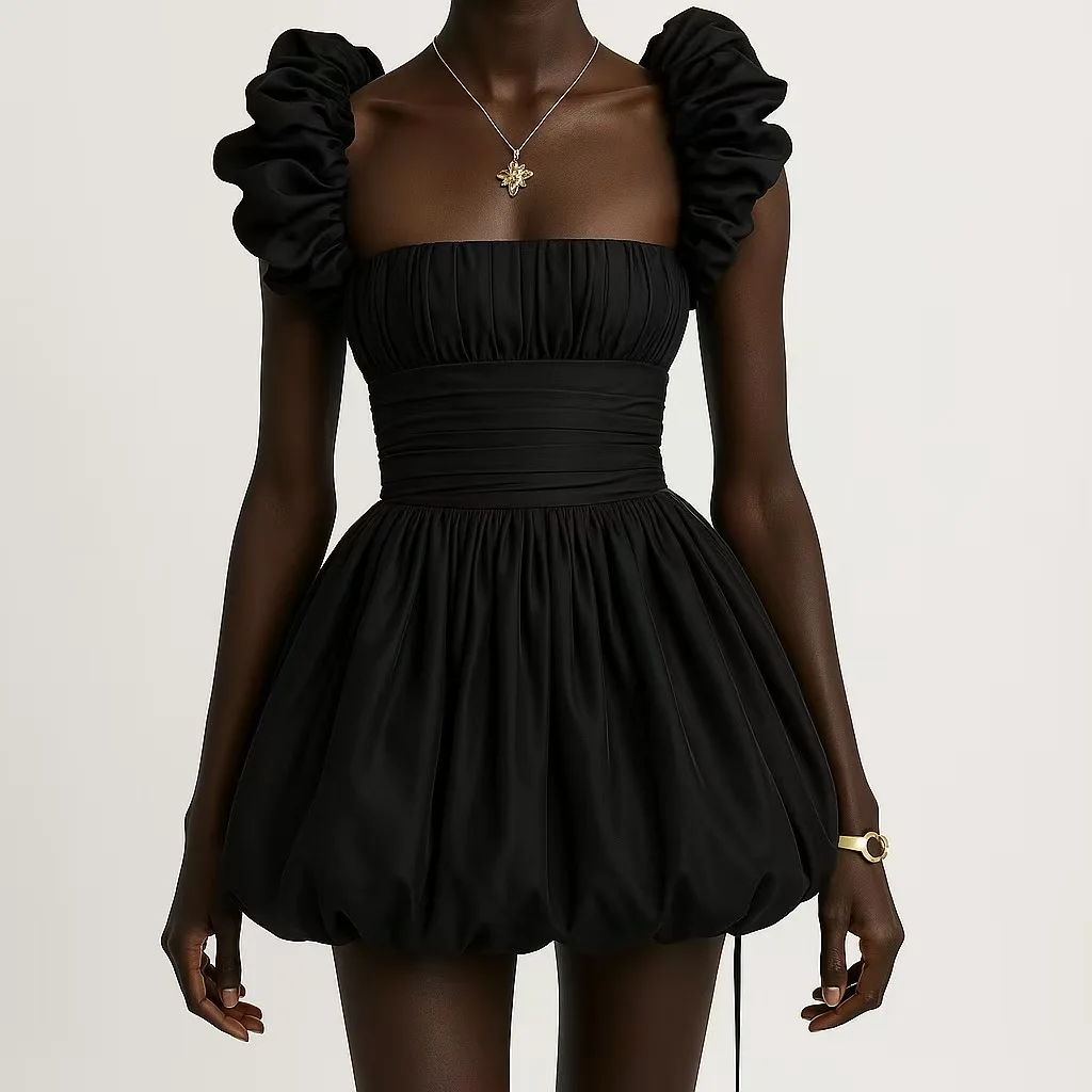 Faionable Summer ort Dr Sling Sexy Bouffant Top a fascia a vita alta Dr Abbigliamento casual Nessun marchio registrato di marca