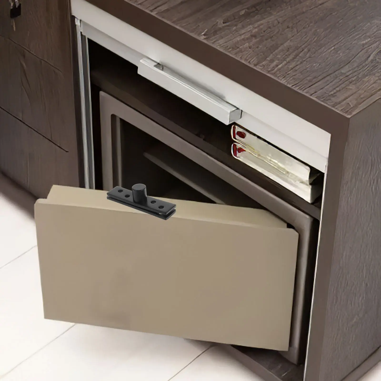 Stainless Degree Door Pivot Hinge Hidden Rotation Hinge for Modern Furniture Cabinets Interior Doors Stable Quiet