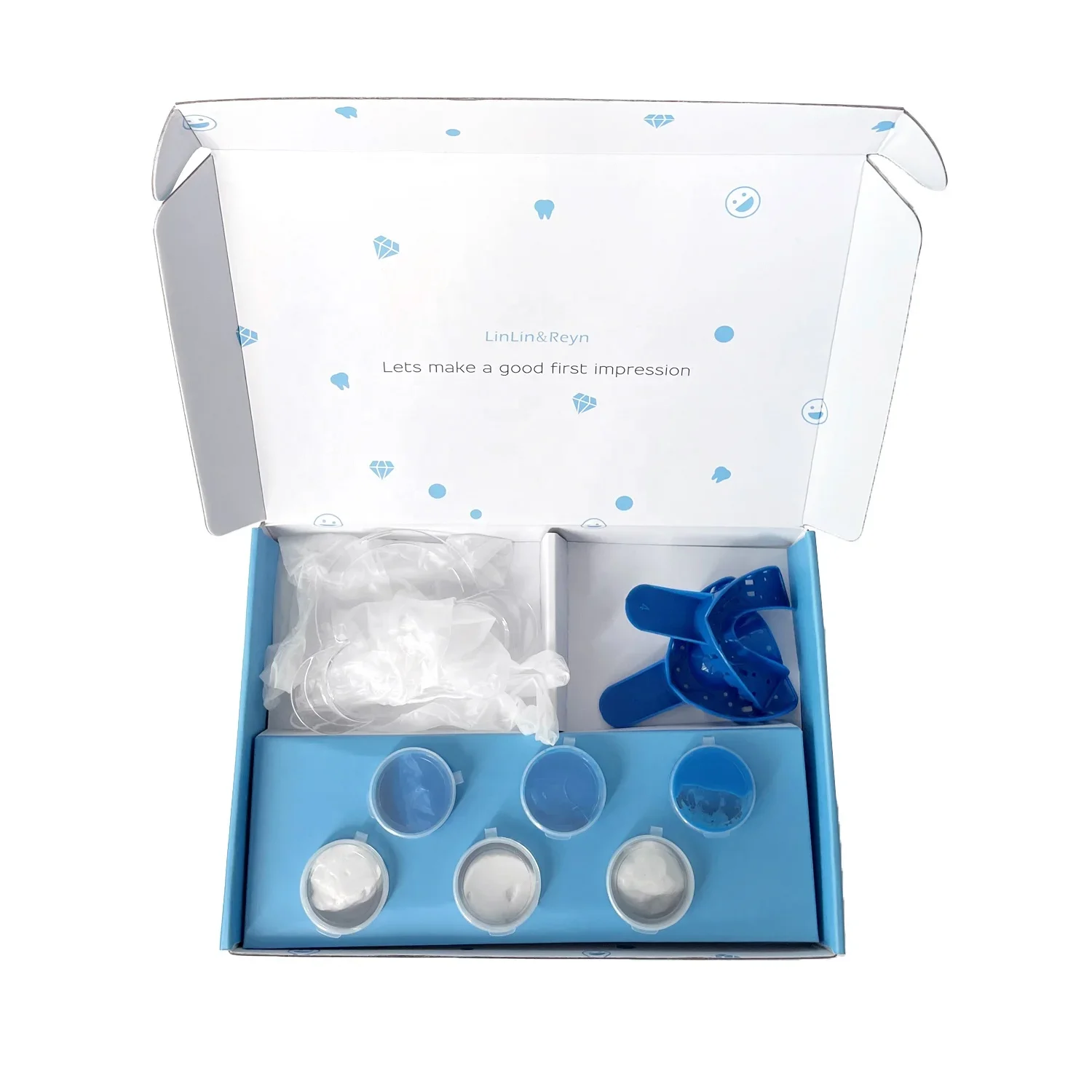 مخصص Grillzs الأسنان الانطباعات الأسنان المعجون مواد السيليكون صينية مجموعة قوالب الأسنان #3