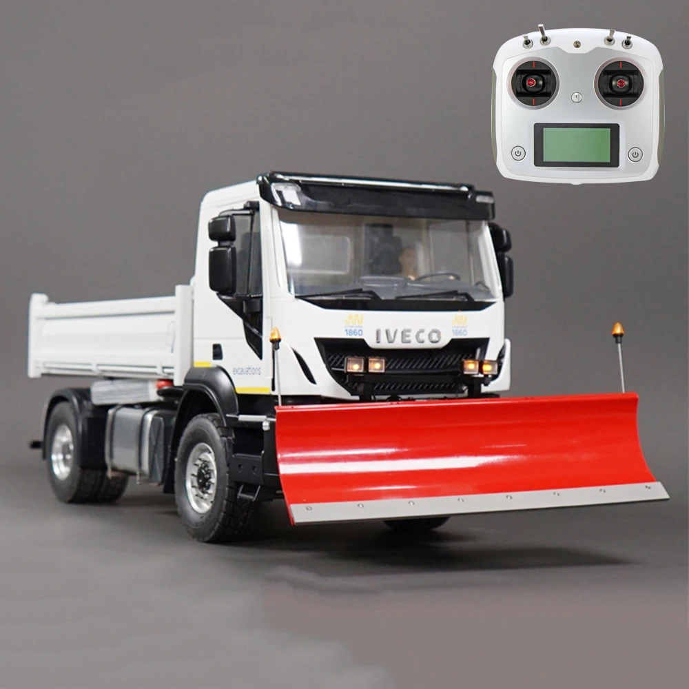 1/14 6×4 RC Truck Hydraulic Metal Front Shovel Upgrade Equipment Painting CNC Differential Lock Bridge Dump Truck Model Toy