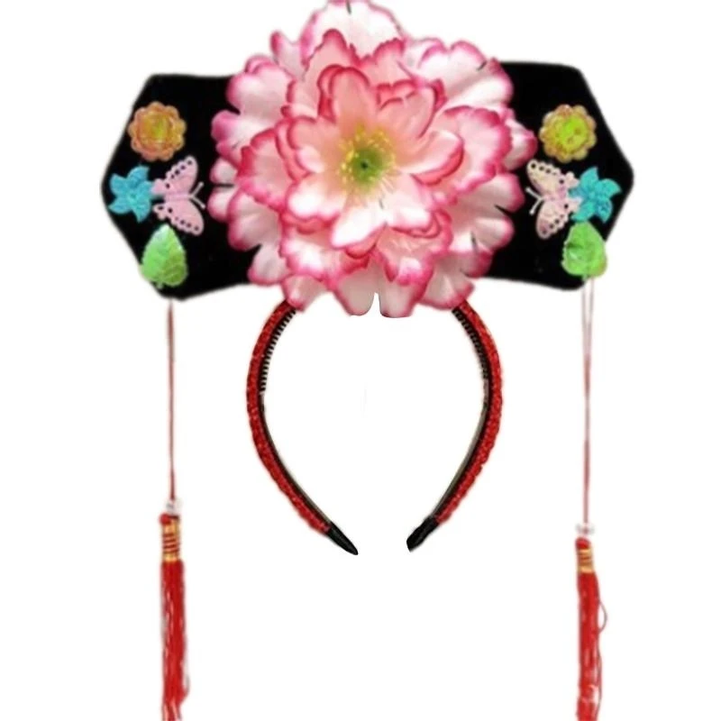 

Girl Fun Hairbands Chinese Princess for Photo Studio Photo Flower Headwear 6XDA