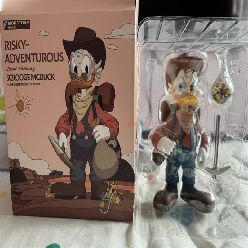 

New 15cm Stock New Disney Explorer Scrooge Mcduck Anime Figure Handmade Desktop Decoration Peripheral Doll Toy Kid Present Gift