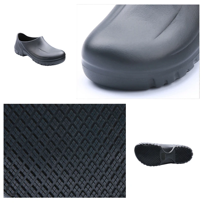 Hotel Kitchen Men Chef Shoes Super Anti-Slip Catering Kitchen Working Shoes Restaurant Cook Waterproof Wear-Resistant Slippers