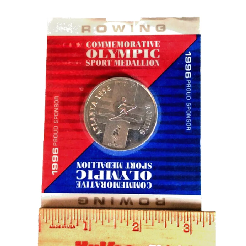

1996 Atlanta Olympics Rowing Commemorative Medallion - USA Sports Memorabilia Vintage Collectible