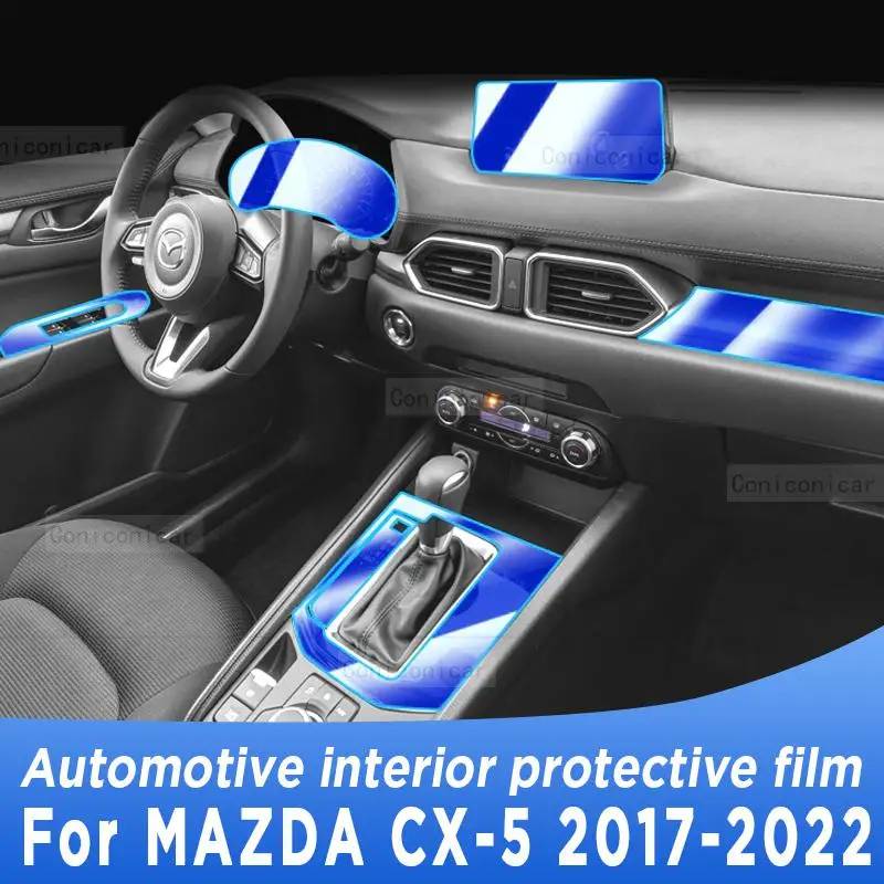 For MAZDA CX-5 2017-2022 Gearbox Panel Navigation Screen Automotive Interior TPU Protective Film Cover Anti-Scratch Accessories