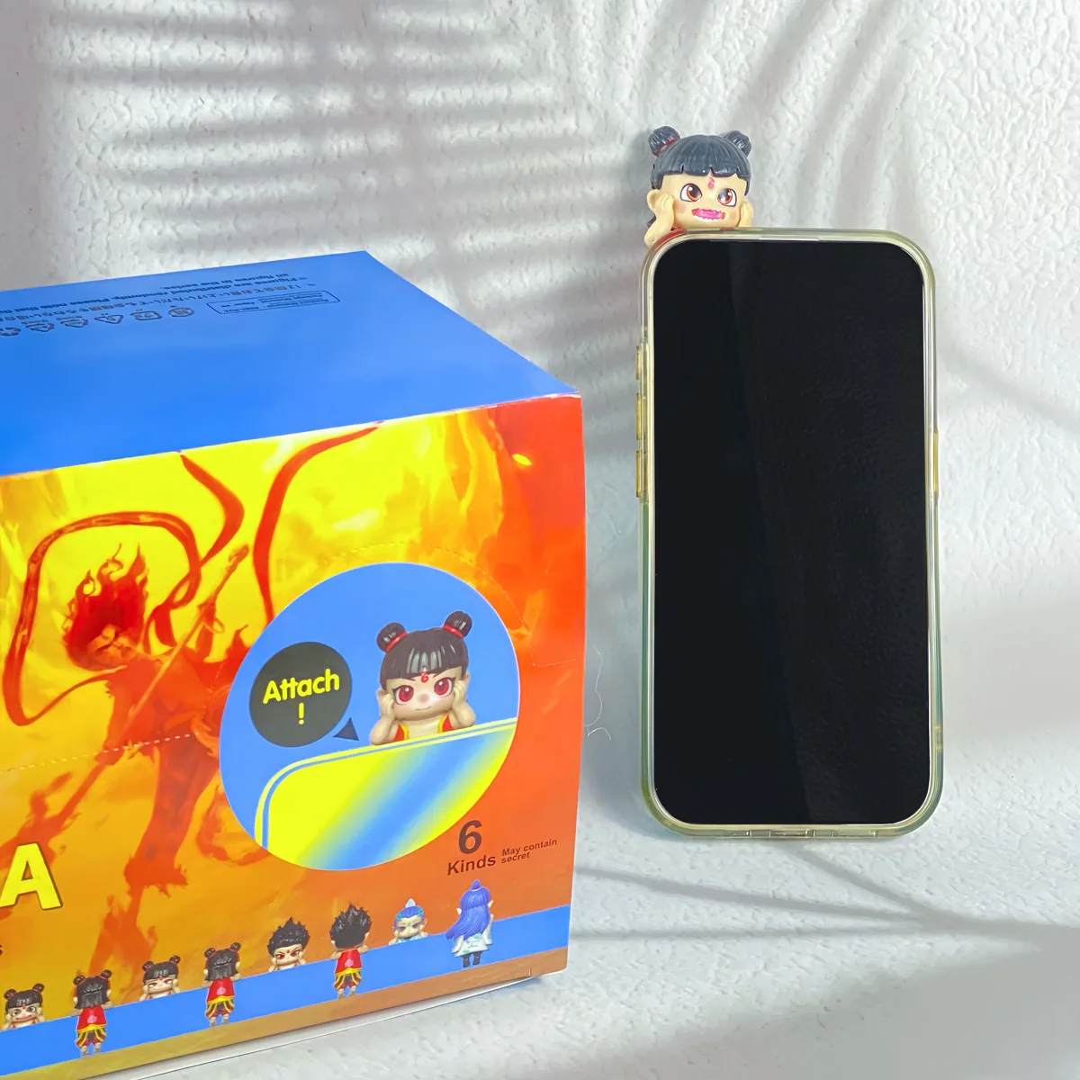 12pcs New Cupid Angel Nezha Series Attach Table Blind Box Cute Mysteries Surprise Fans Nezha Aobing Toy Car Ornaments Gifts