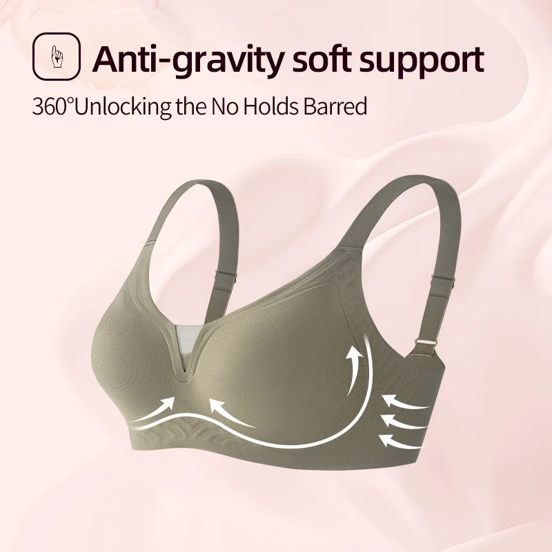 Lingerie women small bosom close non-mark fixed cup back movement nude feeling breathable non-steel ring anti-sagging support br