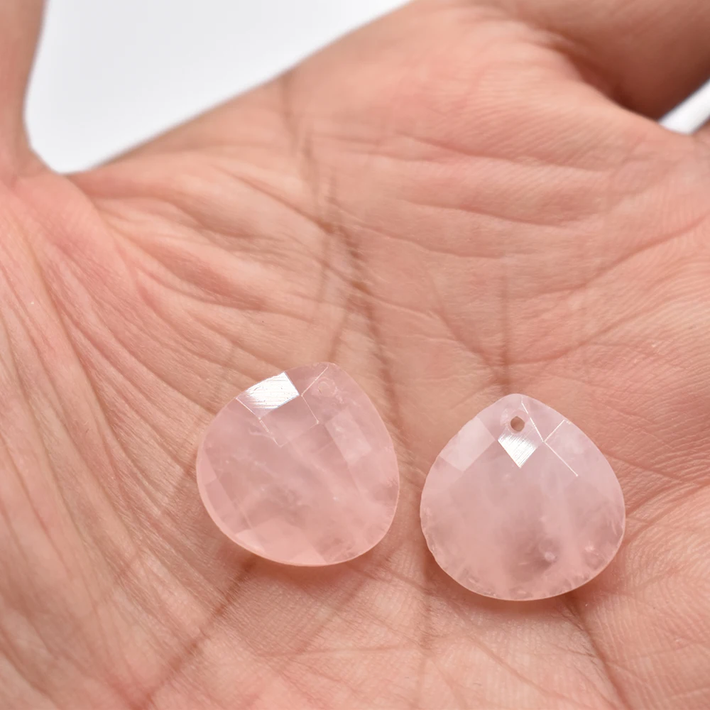 Großhandel 12 Stück/Set Modische Qualitäts-Natursteine in Tropfenform, facettiert geschliffen für Schmuckherstellung, Armband- und Halskettenzubehör – Detail 6