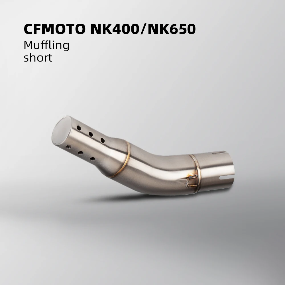 Elbow 51mm Motorcycle Slip On Middle Exhaust Link Pipe Adapter Connector For CFMOTO NK400 NK650 NK 650