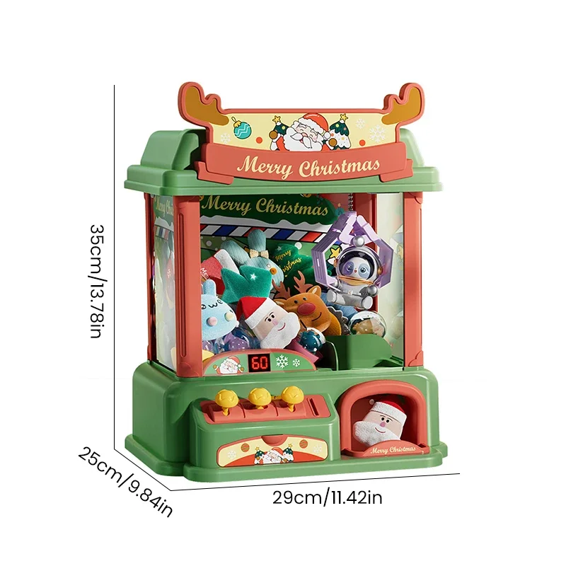 Weihnachten Klaue Maschine Spielzeug Elektronische Arcade Spiel Fangen Mini Puppe Maschine Musik Party Verkauf Santa Weihnachten Geschenk Für Kind