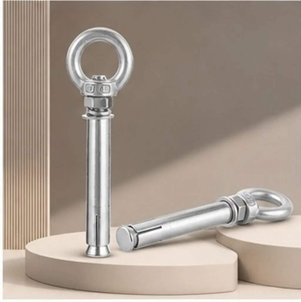 Heavy Duty Stainless Steel Expansion Eye Bolt Set (2 pcs) M6x60 for Concrete, Brick, Cement Walls