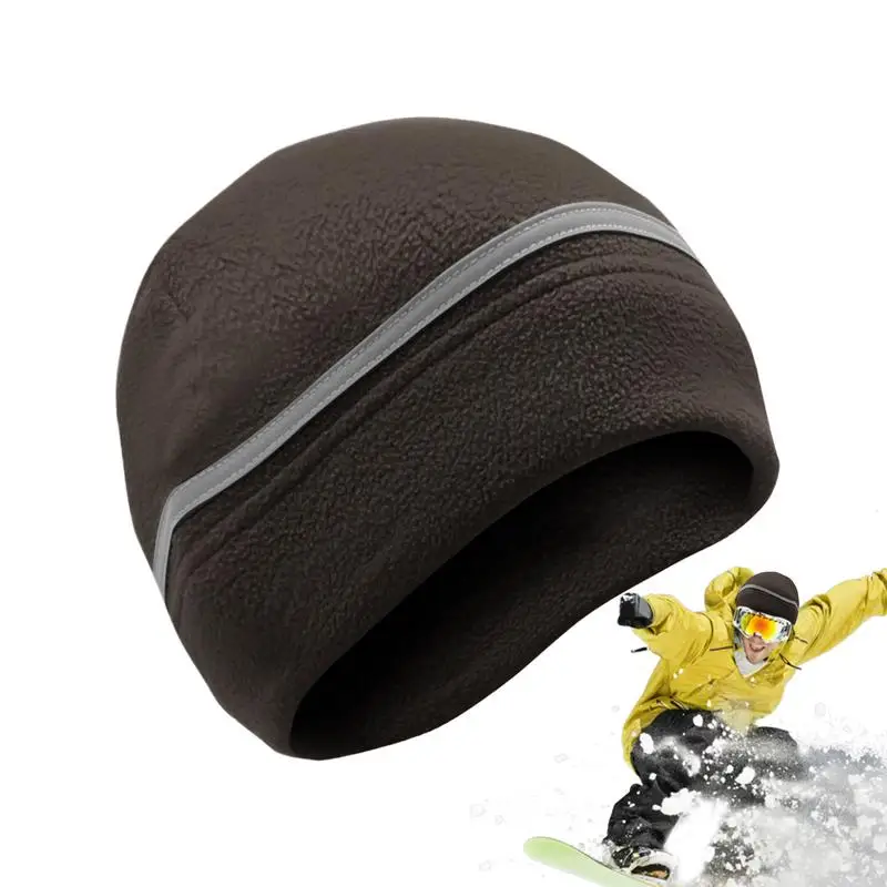 Reflective Warm Hat High Visibility Warm Winter Hat Warm Cuffed Winter Hat Safety Beanie Reflective Hat Windproof Beanie Hat For