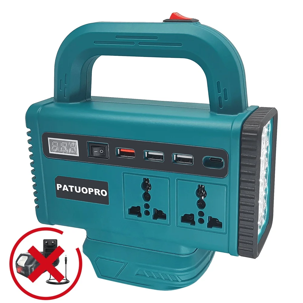 

Многофункциональный интеллектуальный инвертор-преобразователь, портативный инвертор постоянного тока 21В в переменный ток 180В-220В для аккумуляторов Makita 18В (без аккумулятора)