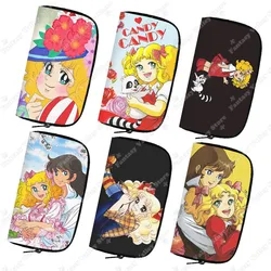 Candy Candy Anime Wallet 70s 80s Vintage Cartoon Women Coin Money Bag Credit Card Holder Cute Clutch Long Wallet Phone Organizer
