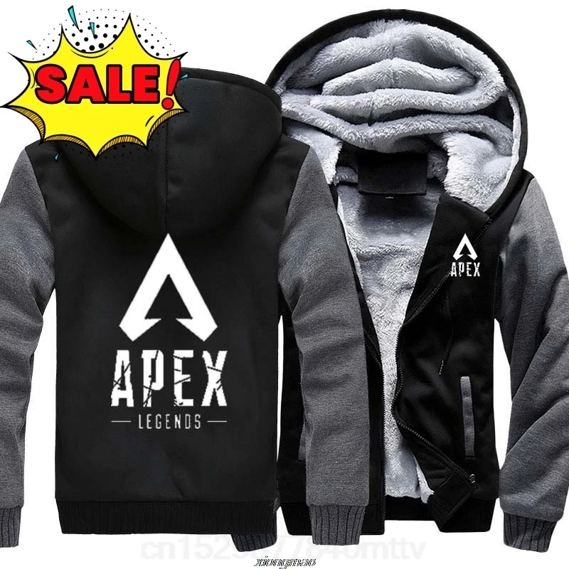 

Free Shipping 2020 New EU Size Men Hoody Games Apex leyendas Thicken Fleece Hoodies Zipper Coat Clothing Costom Made