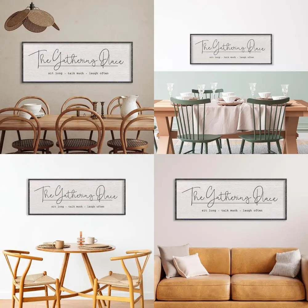 

Настенное искусство в деревенском стиле фермерского дома 40x15 — винтажный декор для столовой в деревянной рамке, простой и красивый для домашней кухни (черный)