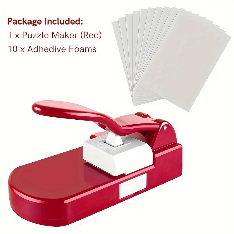 Imagem -04 - Red Puzzle Maker com Espuma Adesiva Mini Puzzle Tool Artesanato Making Scrapbook 1pc 10 Pcs