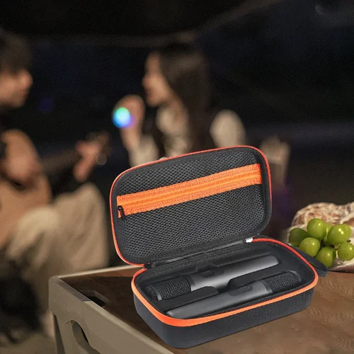 Imagen 2 del producto Bolsa de almacenamiento portátil, Estuche De Viaje duro impermeable, funda de silicona a prueba de golpes, soporte de micrófono para micrófono inalámbrico JBL PartyBox