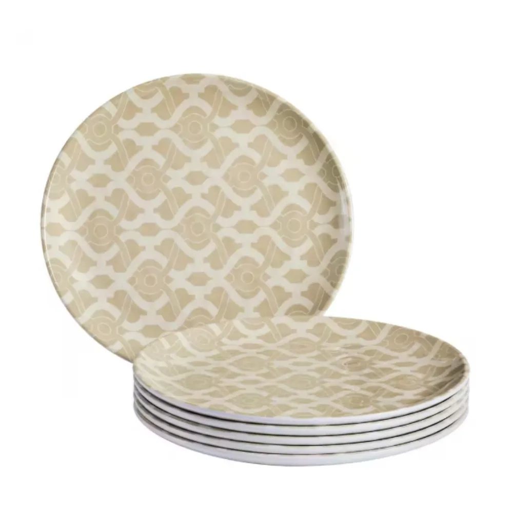 

Salad Plate，six salad plates let you serve up salads, snacks and desserts for friends and family，created from safe melamine