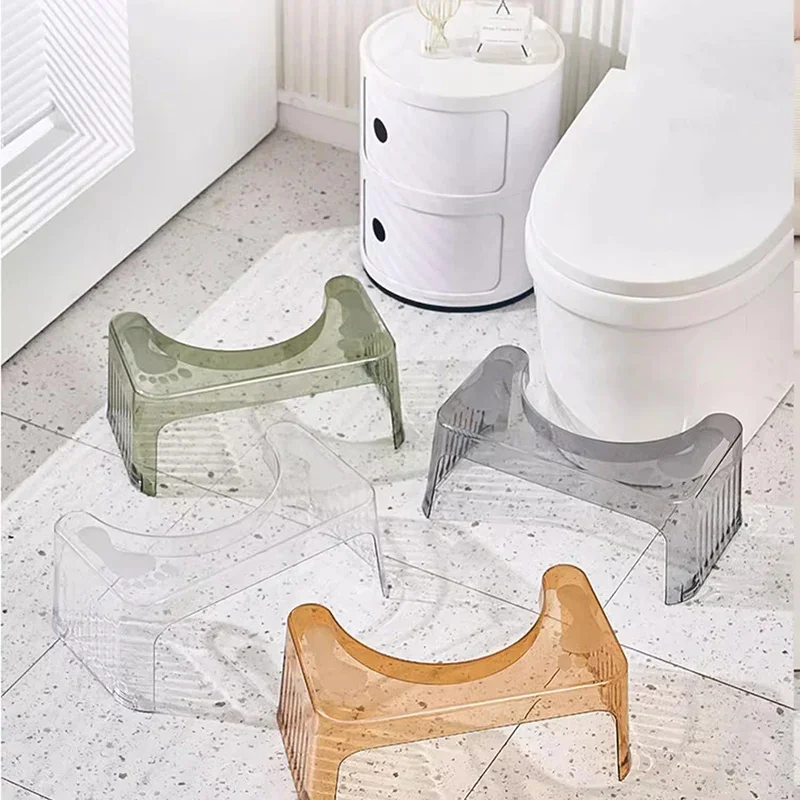 Transparent Plastic Bathroom Chair Shower Camping Small Stool Living Room Minder Designer Low Taburete Plegable Trendy Furniture