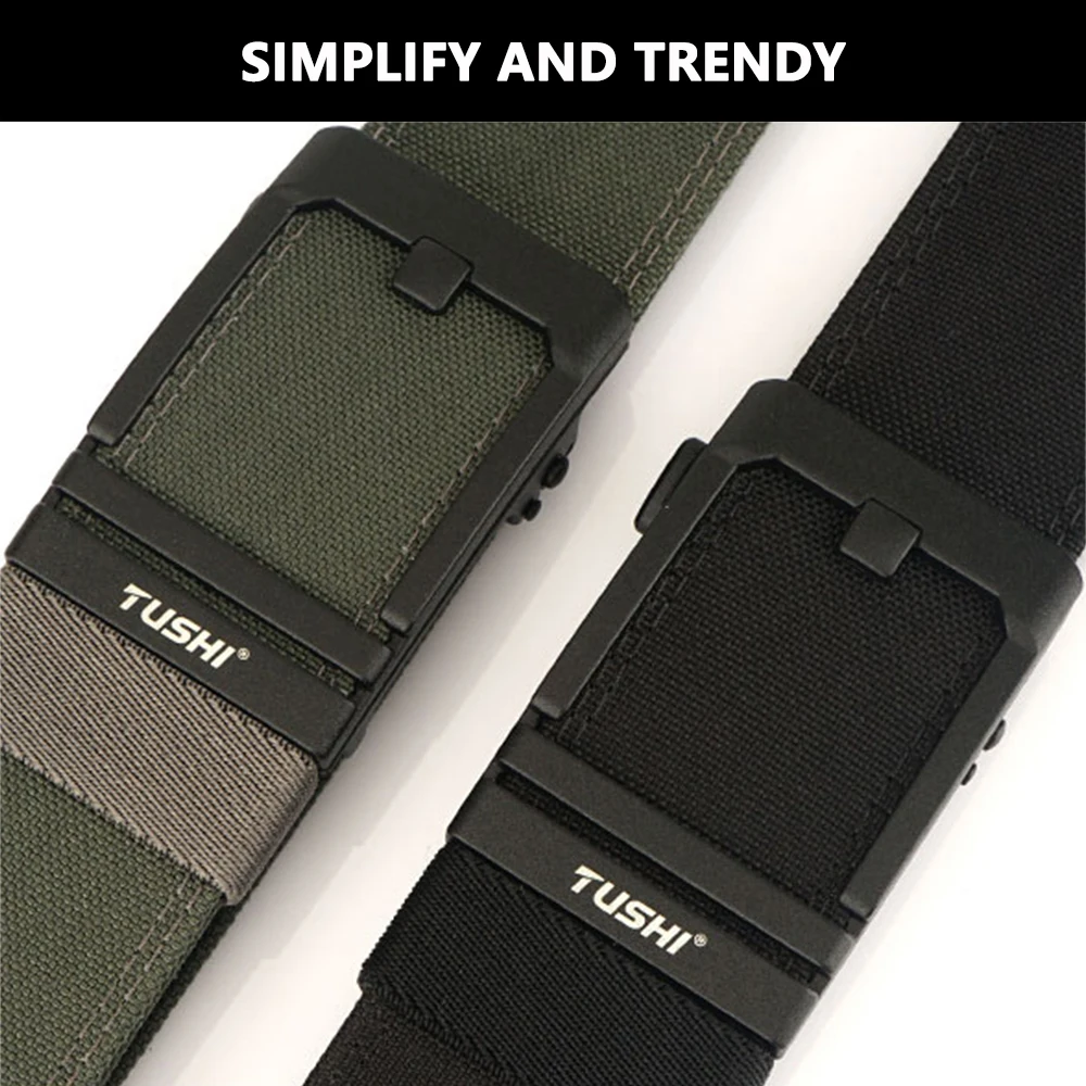 TUSHI 43mm Steifer Taktischer Gürtel für Männer Metall Automatische Schnalle Militär Polizei Duty Gürtel 1100D Nylon Gun Gürtel Casual gürtel Männlich – Detail 4
