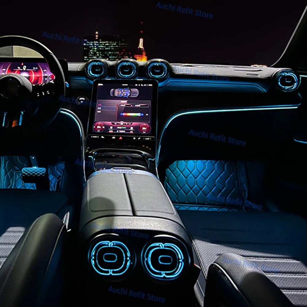 64 cores de iluminação ambiente para mercedes-benz w206 c-class 4d