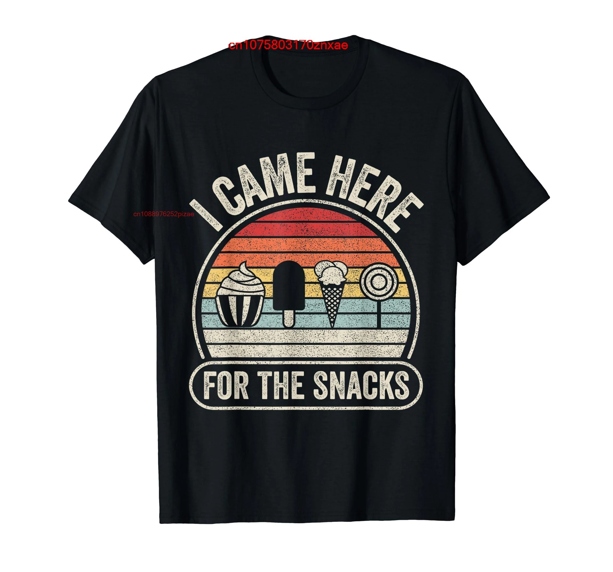 Camiseta de algodón 100% para hombre y mujer, prenda de vestir, estilo Retro, Vintage, con frase I Came Here For The Snacks, Foodie, UNISEX, talla S-6XL
