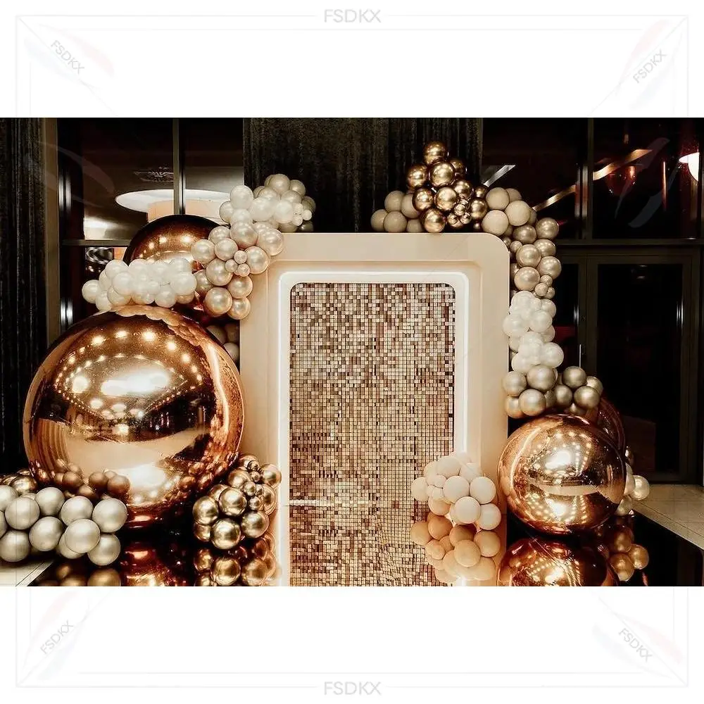 

Modern Wedding Acrylic And PVC White Stage Backdrop Panel Wedding Party Event Decorations