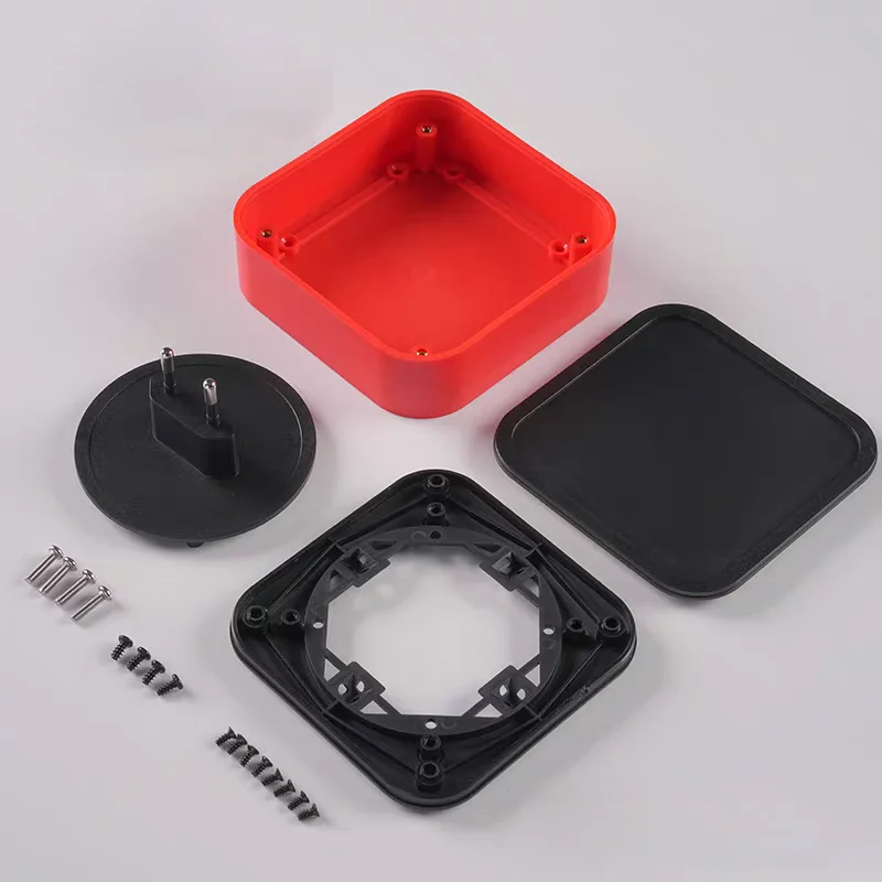 ABS Plastic Junction Box com Plug, DIY Electronic Instrument Enclosure, Custom Plastic Project PCB Box, 98x98x32mm