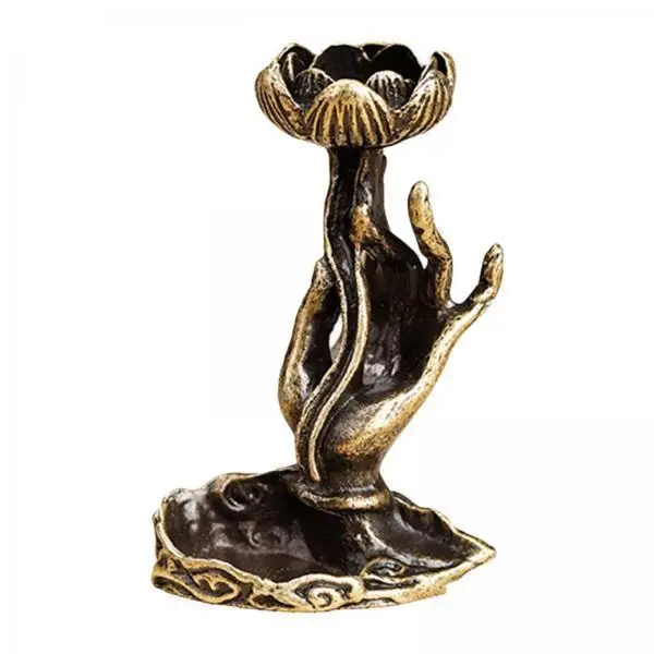 Backflow Incense Cone Holder Alloy Waterfall Censer Compact Desk Incense Stand Tranquil Decor for Meditation Office