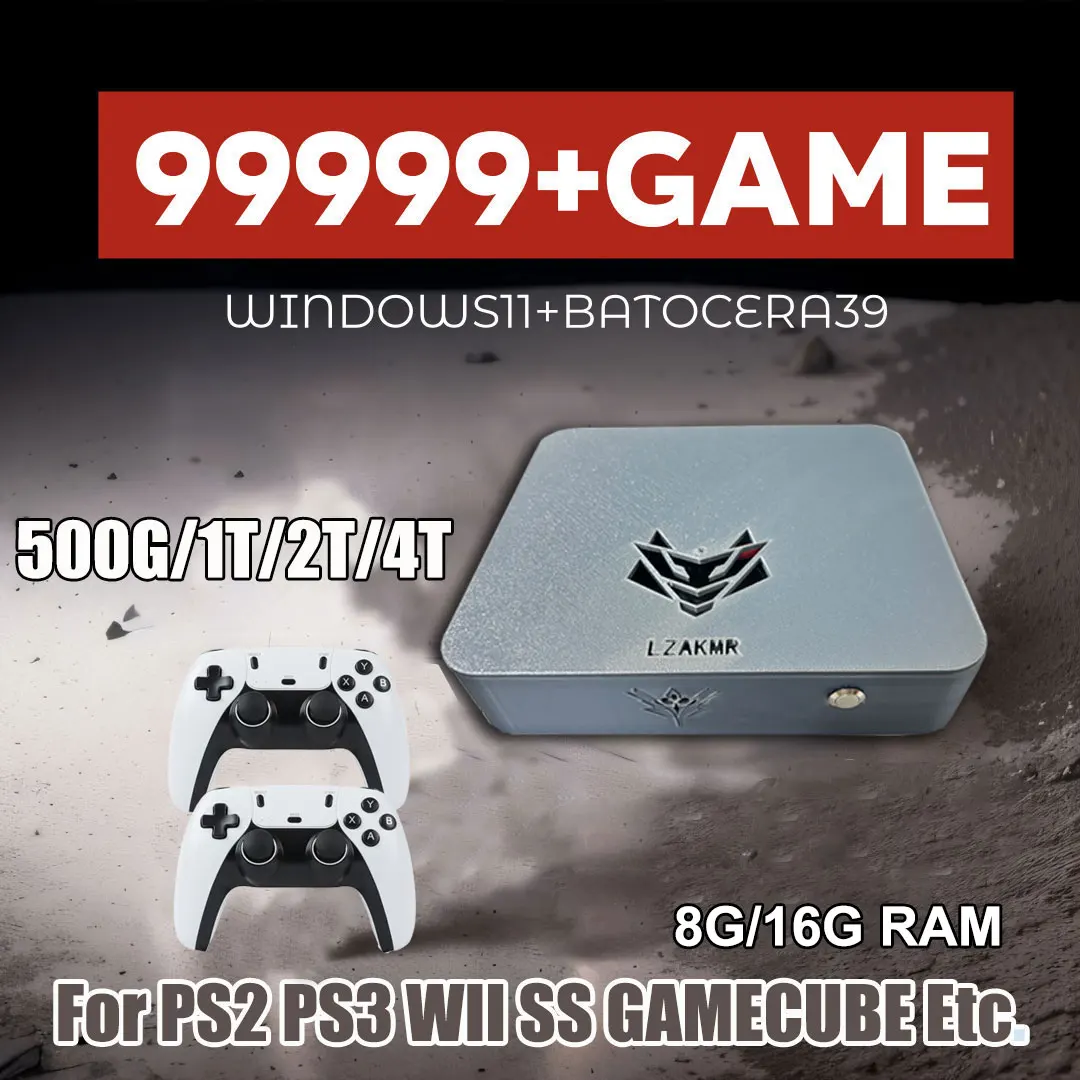 NUEVA Caja de Juegos AK1 Pro Max con +99999 JUEGOS, Sistema de Juegos con Windows 11, 2/4 TB, para PS2, PS3, WII, SS, GAMECUBE, Sega Saturn, Caja de Juegos Retro Intel
