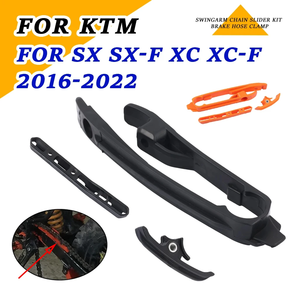 For KTM SX XC XCF SXF 125 150 250 300 350 450 2016 - 2022 2021 Accessories Brake Hose Clamp Chain Slider Sliding Piece Guard Kit