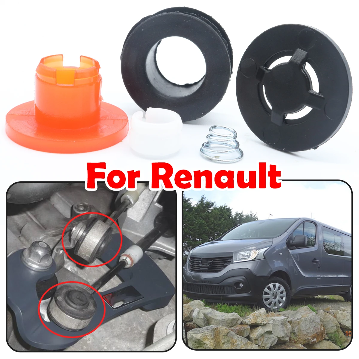 

Upgrade Gear Shift Cable Linkage End Rod Bushing Gearbox Shifter lever Selector Grommet Repair Kit For Renault Trafic Master II