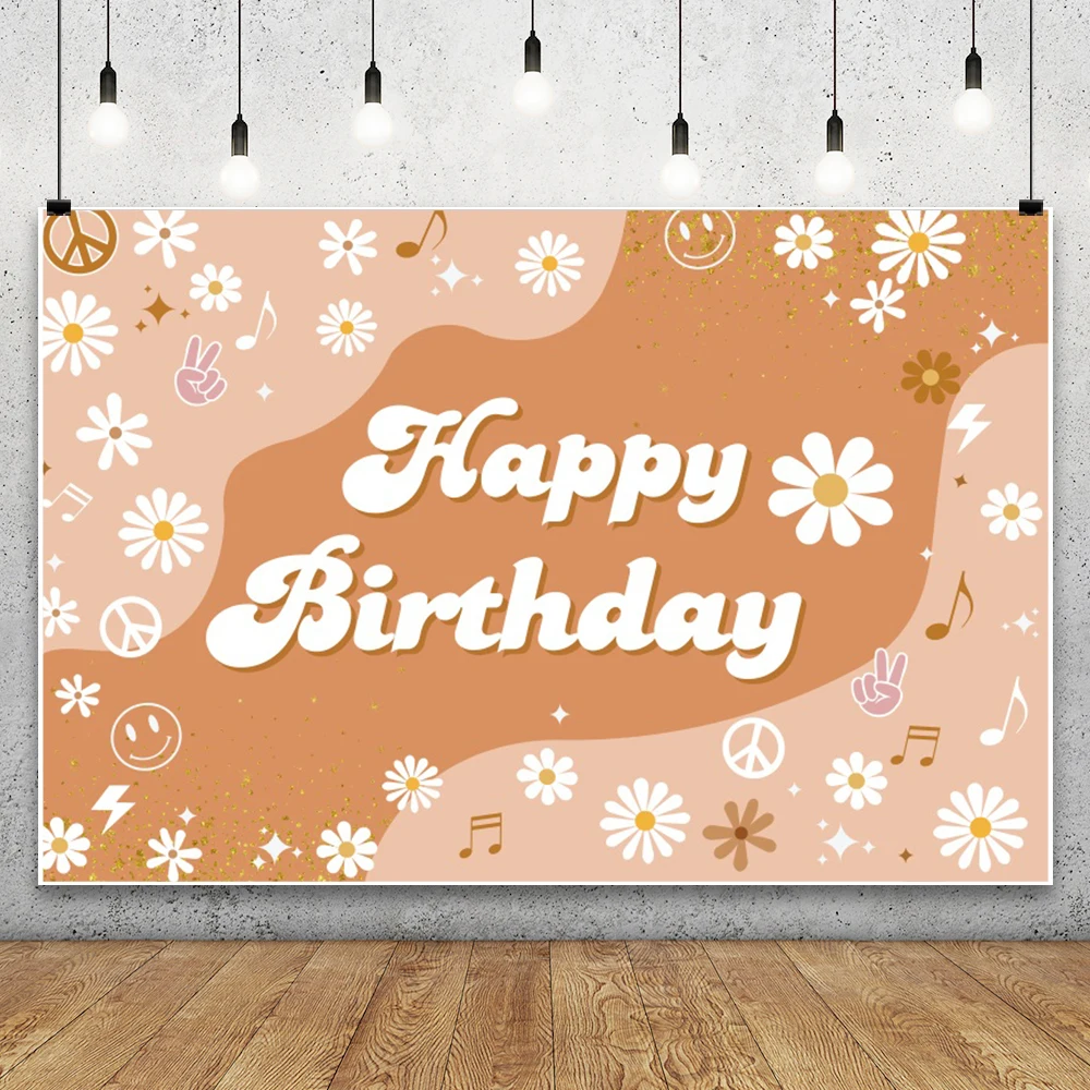 خلفية عيد الميلاد الأول للفتيات الصغيرات بوهو قوس قزح ملونة ديزي السلام الحب كعكة سحق طفل ديكور حفلات التصوير خلفية راية