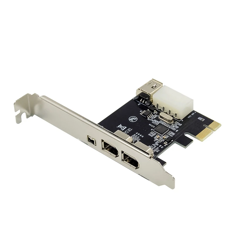 Pci-E 1X 1394 3 Port Firewire Card DV HD Video Capture Card With 1394A 6 Pin To 4 Pin IEEE1394A Interface For Desktop