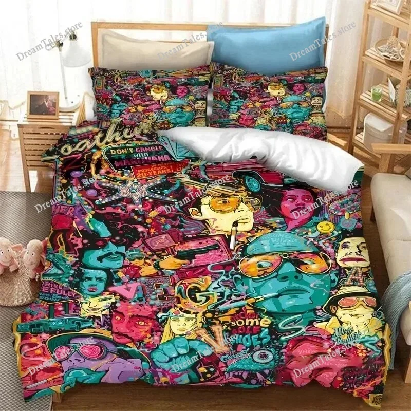 

3D Print Fear And Loathing In Las Vegas Bedding Set Duvet Cover Bed Set Quilt Cover Pillowcase Comforter King Queen Size Adult74