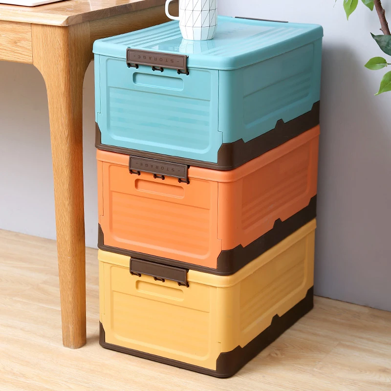 Multi Functional Car Foldable Storage Box Student Books Storage Box Plastic Household Clothing Miscellaneous Storage Box