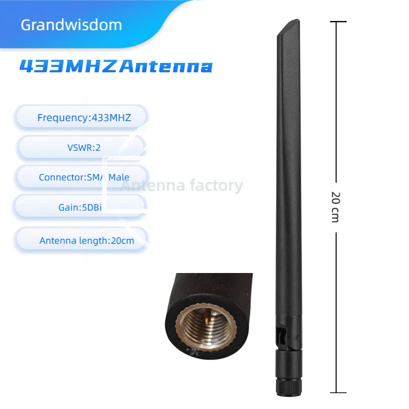 GWS 5/20/50 Sets 433 MHz Antenne 5 dBi Gewinn SMA-Stecker U.FL auf SMA-Buchse LoRa LoRaWAN Signalempfänger mit niedrigem SWR Signalverstärker Repeater – Detail 4