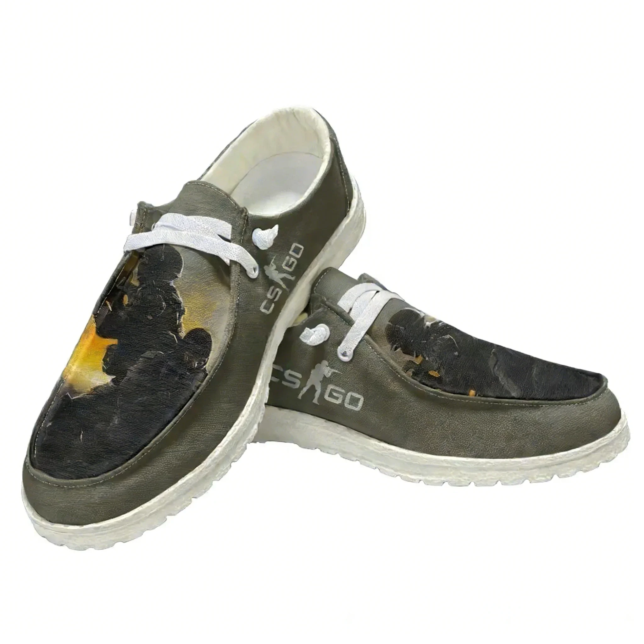 

Повседневная обувь Counter Strike Global Offensive для мужчин и женщин, плоская обувь, дышащая легкая обувь для дома, обувь для пар, изготовленная на заказ