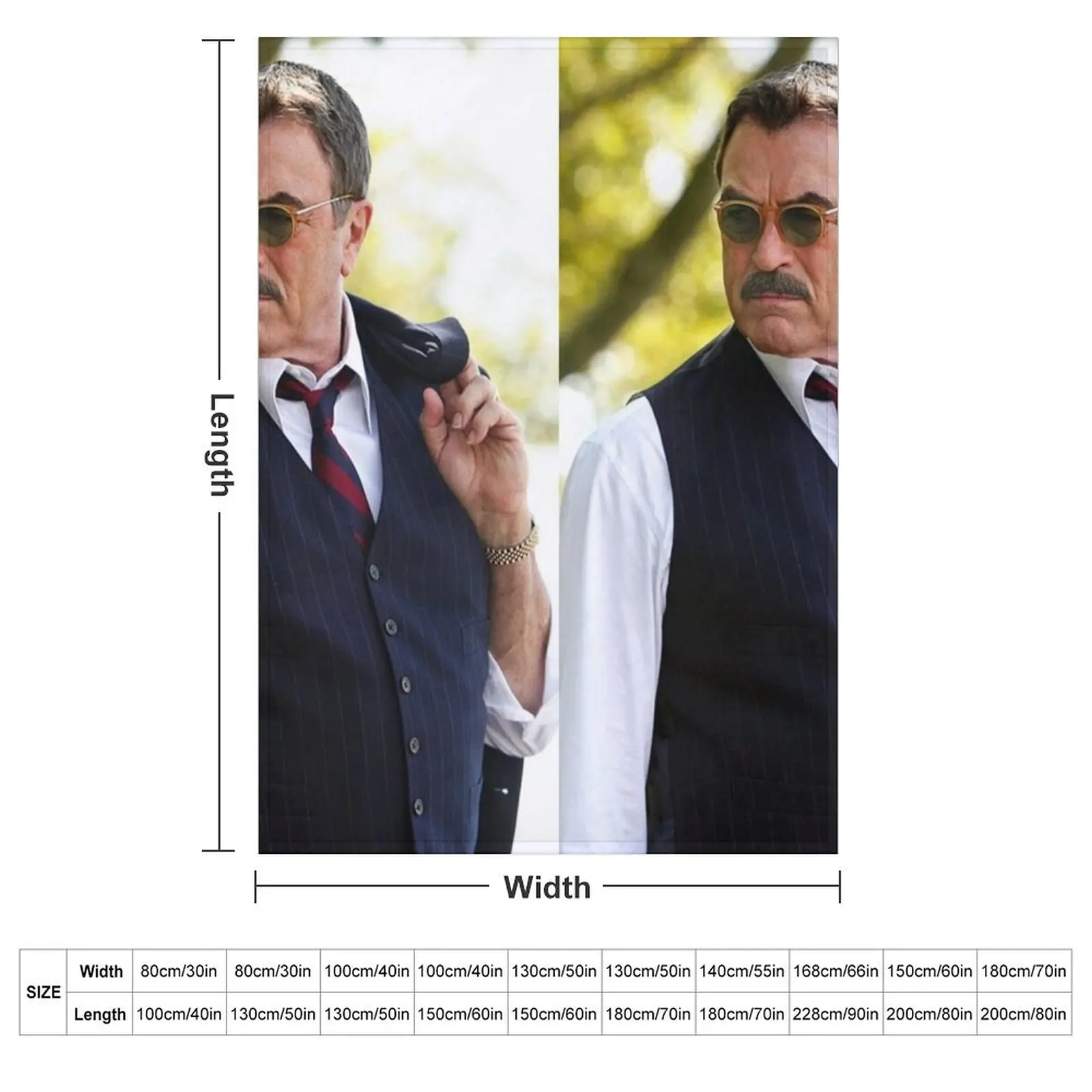 Tom Selleck actor Throw Blanket Luxury Designer Decorative Beds Shaggy Blankets Sofas Of Decoration Designers Hairy Blankets
