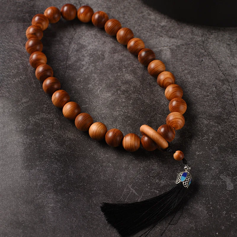 

Black Oil Cliff Cypress Handheld Prayer MM Buddha Bead Car Pendant Cultural Play Running Ring Accessories Tassel Hanging Ornam