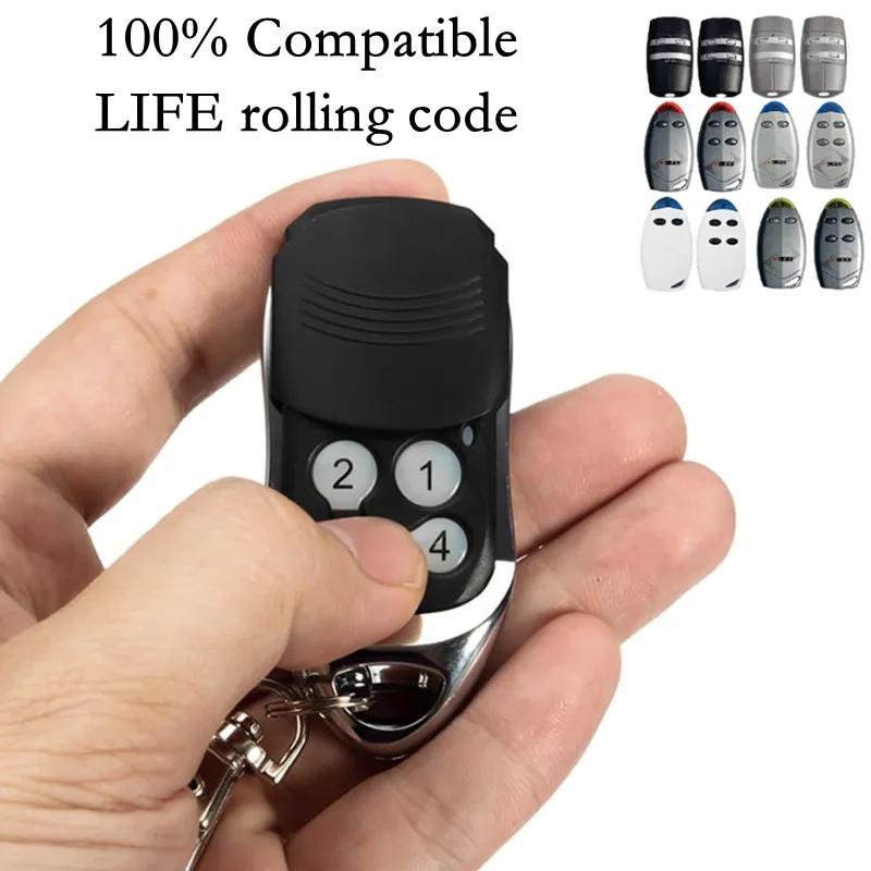 LIFE FIDO2 FIDO4 VIP2 VIP4 VIP2R STAR2 VIP4R STAR4 BRAVO2 BRAVO4 433.92MHz Rolling Code Garage Door Remote Control