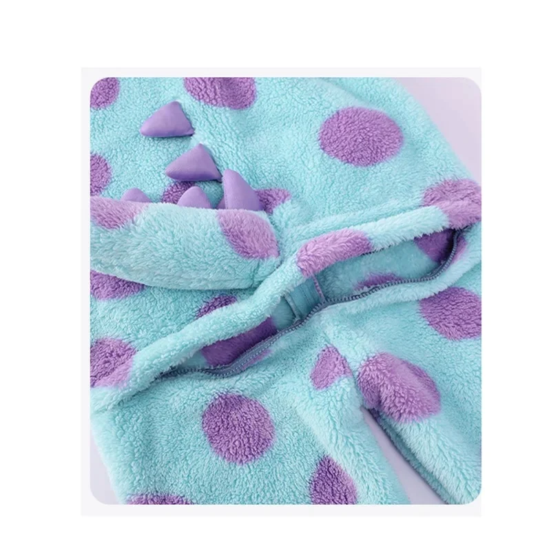 ♥ 2026 New Family Monster Cosplay Sully Costume Blue Anime Outfit Coral Fleece Warm Women Men Girl Halloween Christm ★ Look at m view 5