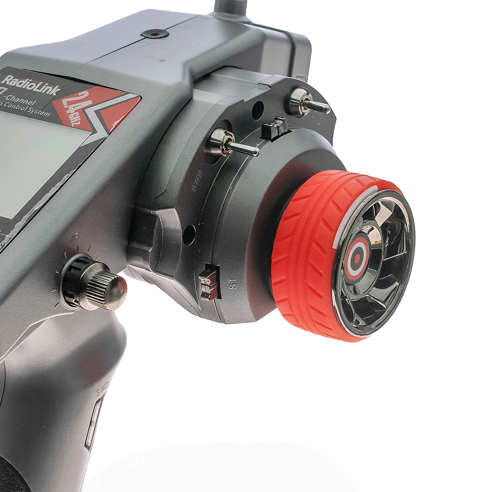 Upgrade siliconen handwiel voor Flysky NB4 HOTRC CT8A - Universeel antislip RC-zenderaccessoire