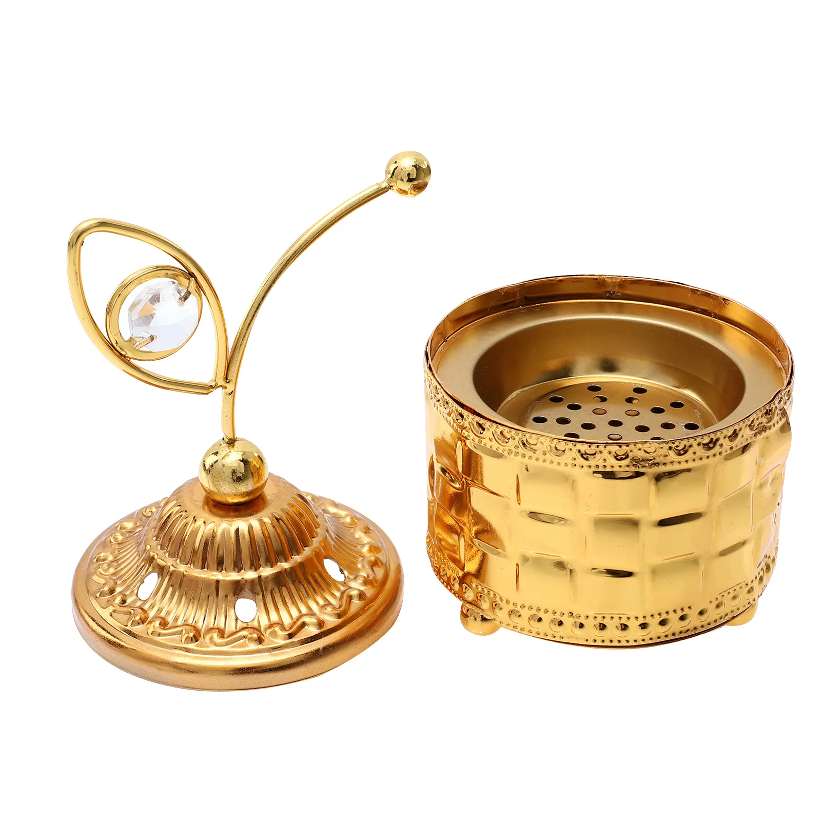 

1Pcs Metal Censer Holder Iron Incense Burning Base Compact Polished Surface Indoor Decorative Censer Holder for Home Office