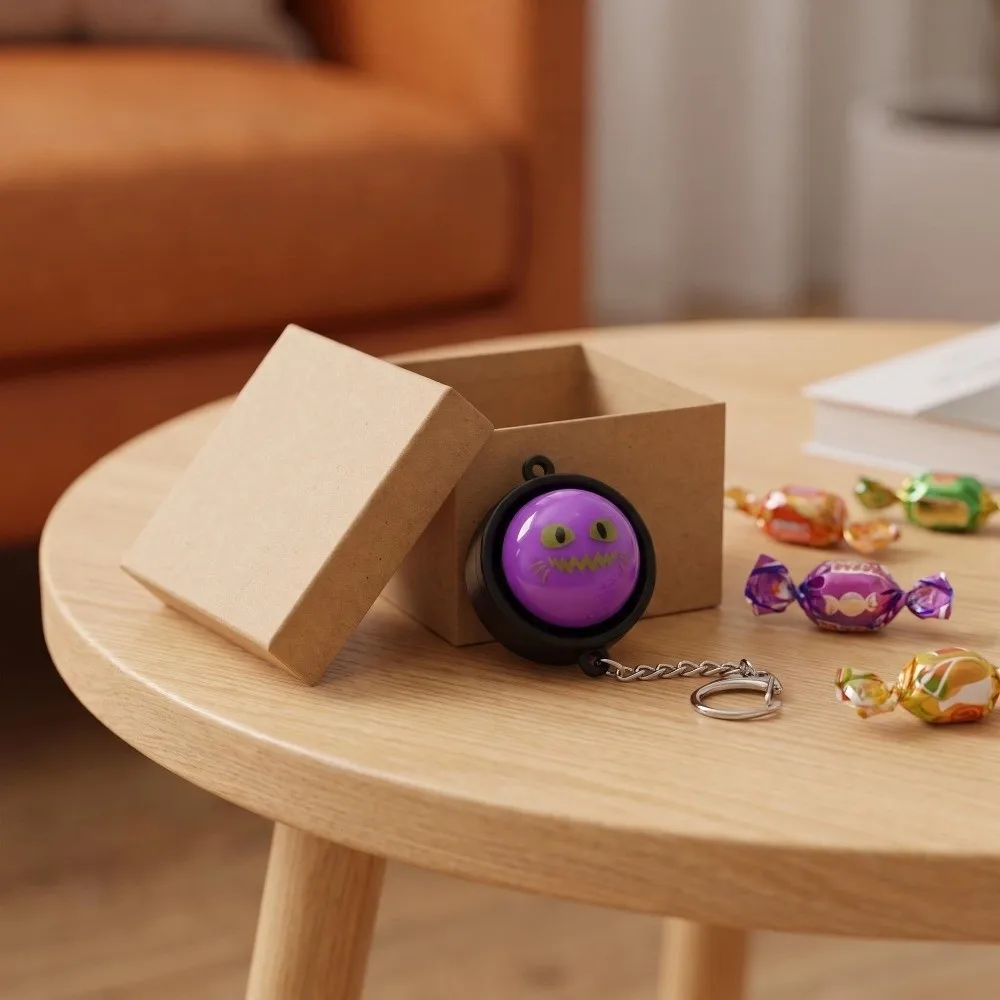 3D Printed Halloween Steamer Fidget Keychain Removable Lid Funny Mini Press Fidget Button Plastic Click Sound