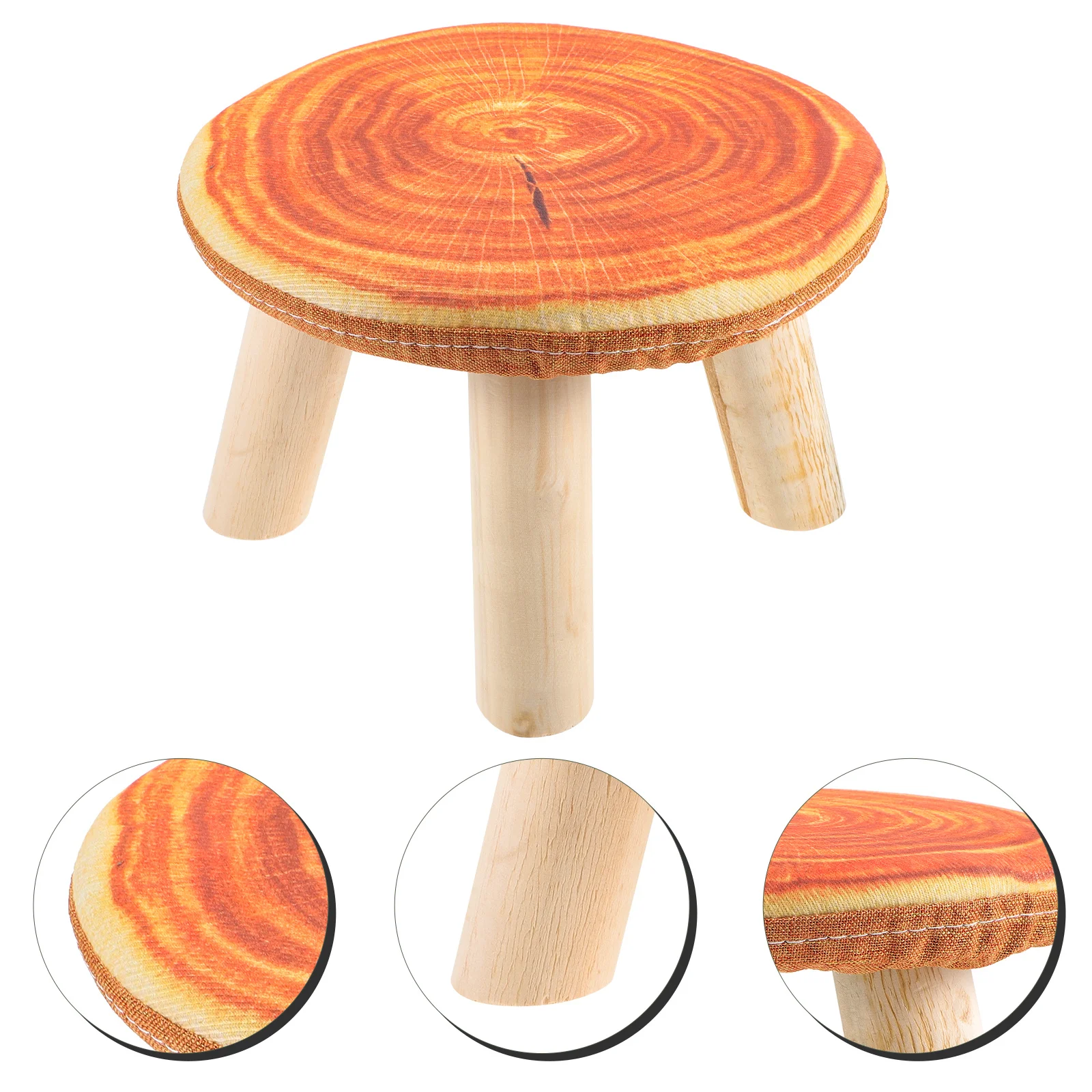 

Wooden Cartoon Round For Kids Small Step Stool Indoor Outdoor Children'S Footstool Portable Toddler Stool Kids Furniture