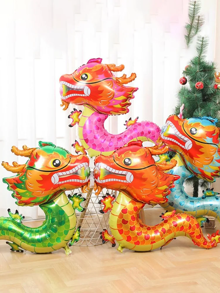 Drache Luftballons Drachen Geburtstag Party Dekorationen Chinesische Drachen Luftballons Mottoparty Babyparty Zubehör China Loong – Detail 5