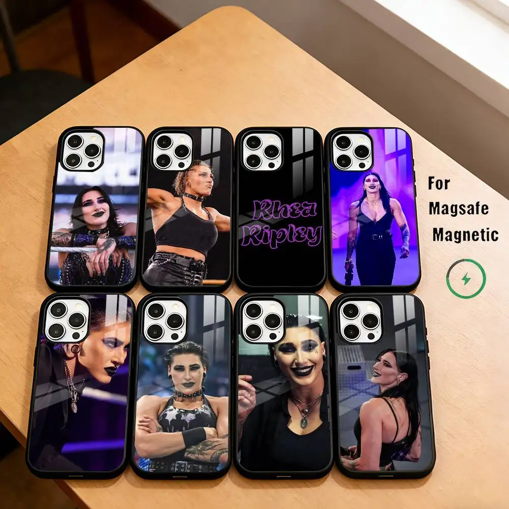 

T-Top female wrestler R-Rhea Ripley Phone Case For iPhone17,16,15,14,13,12,11 Plus,Pro Magnetic For Magsafe Wireless Charging