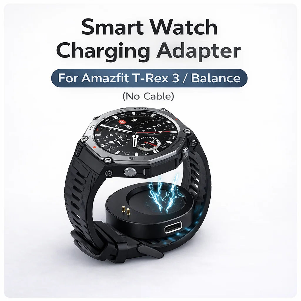 

Адаптер для зарядки умных часов, магнитная зарядная док-станция, конвертер для Amazfit Balance A2286/T-Rex 3 A2322 (без кабеля)
